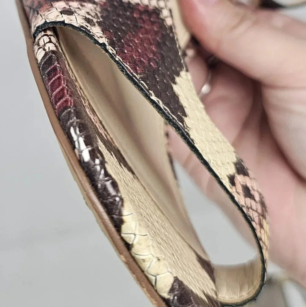Vince Camuto Women's Madilin Platform Snake Print Leather Sandal Size 9 - Picture 12 of 15